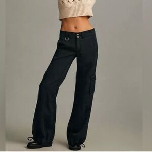 Anthropologie Black Aviator Cargo Pants